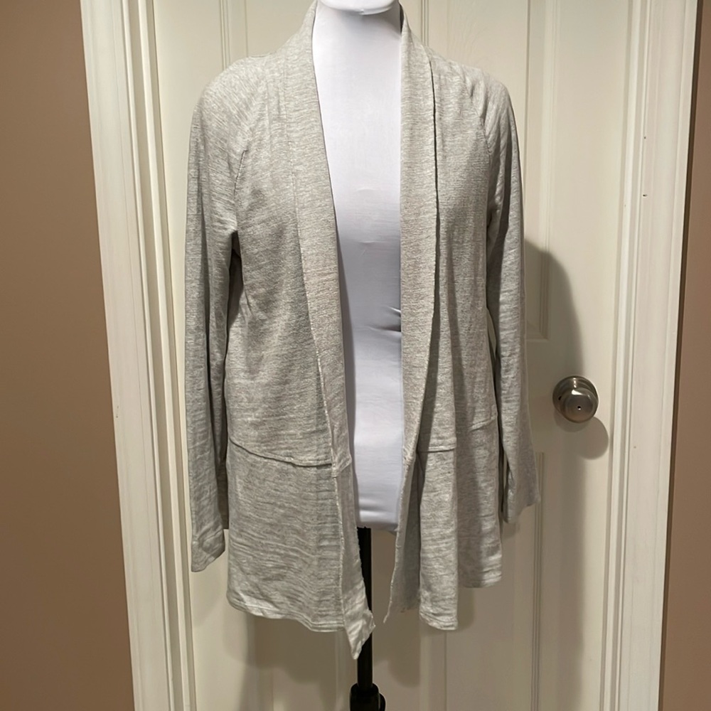 Ann Taylor Loft Light Gray Cardigan Size S